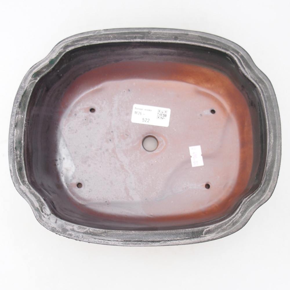 Bonsaischale aus Keramik 25 x 21 x 7,5 cm, grün