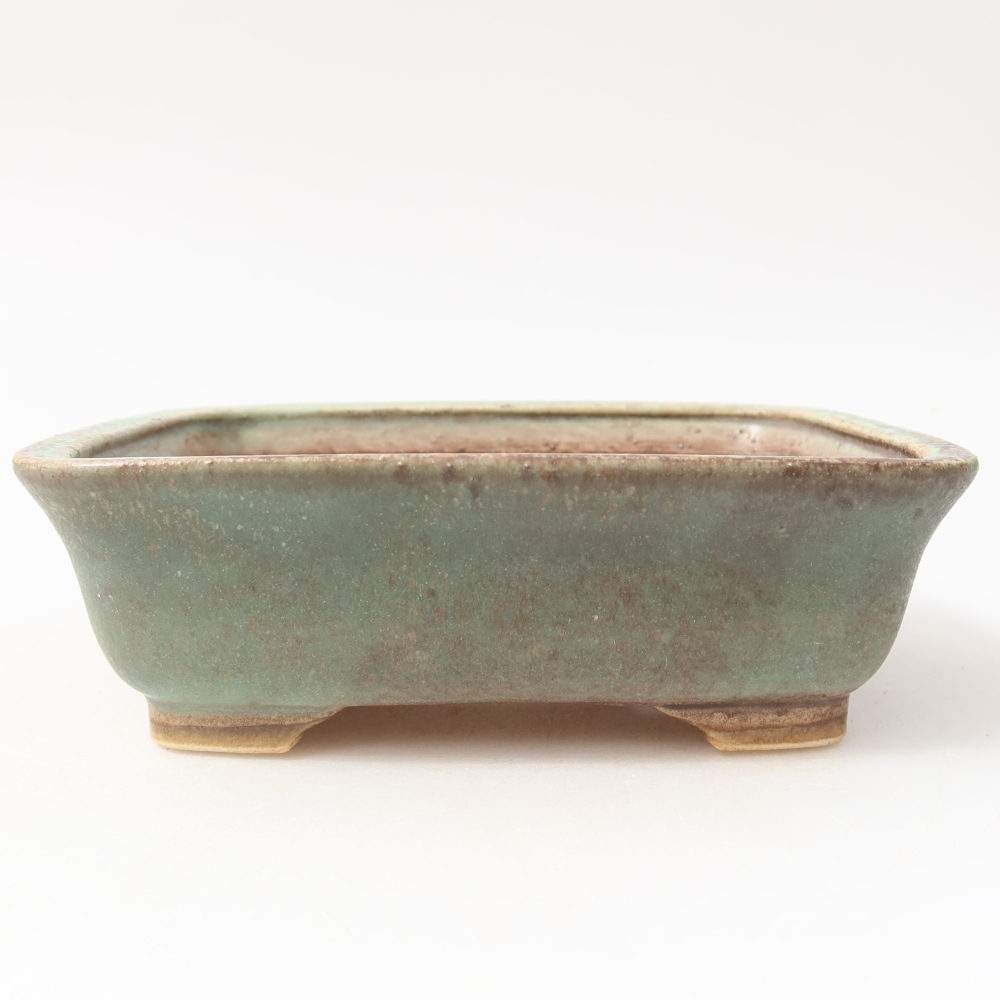 Keramik-Bonsai-Schale 15 x 13 x 4,5 cm, Farbe: grün