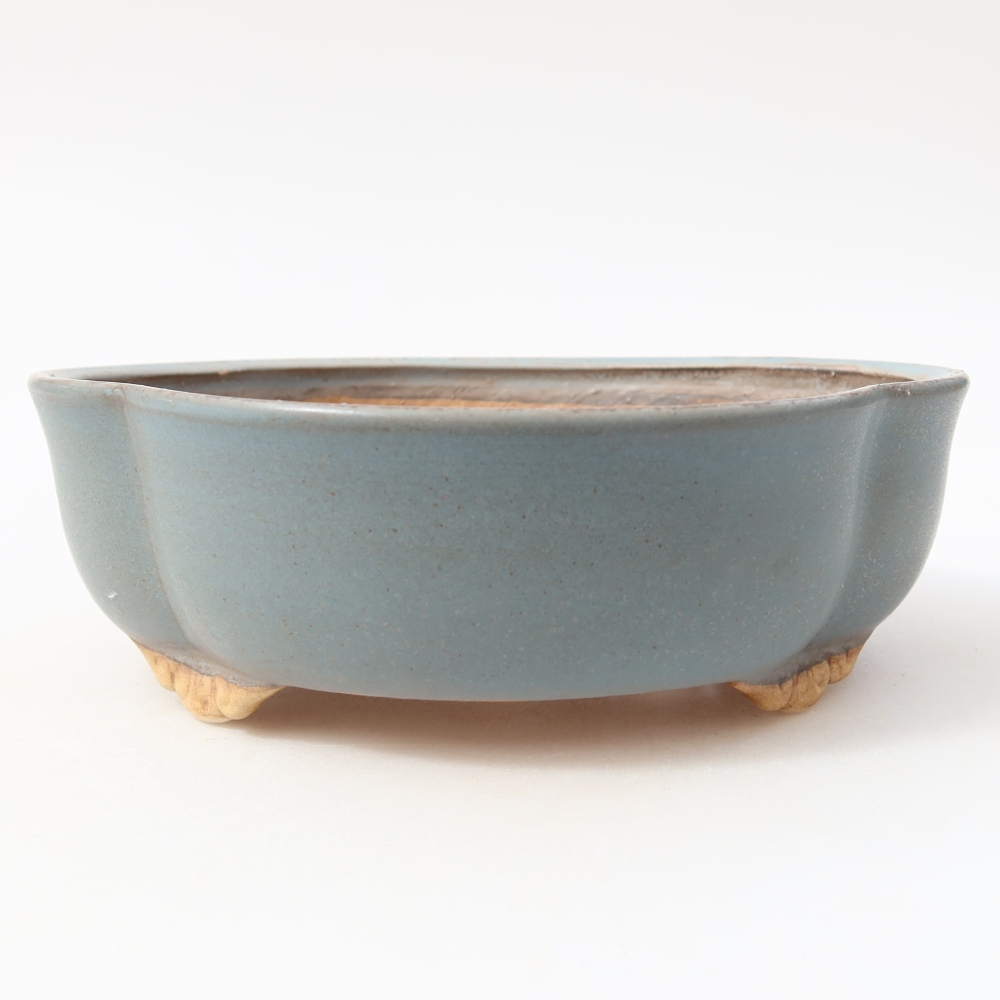 Keramik-Bonsai-Schale 17,5 x 15,5 x 5,5 cm, Farbe: Blau