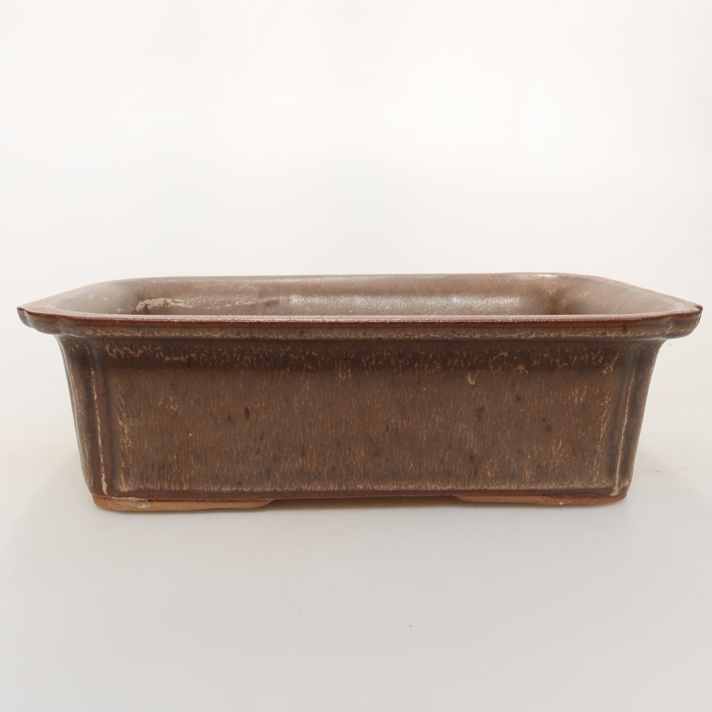Keramikschale  20 x 15,5 x 6 cm, Farbe: braun