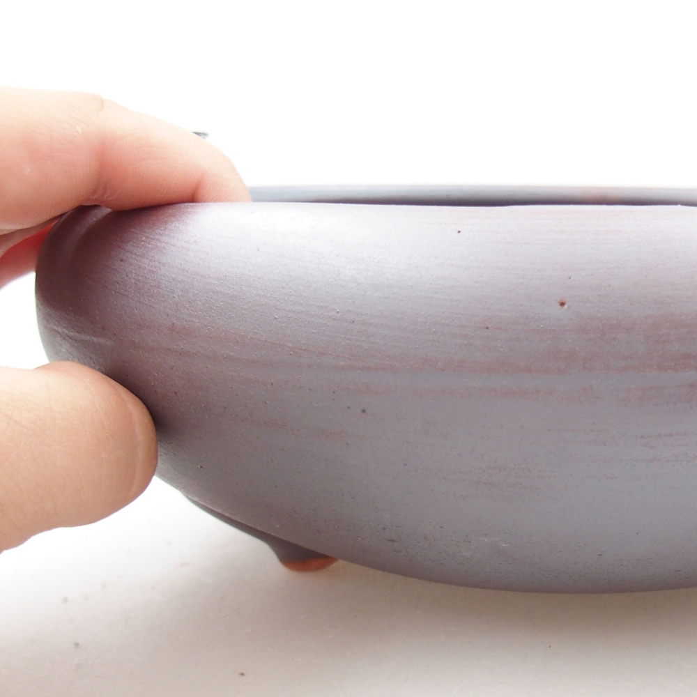 Bonsaischale aus Keramik 21 x 21 x 7,5 cm, metallfarben