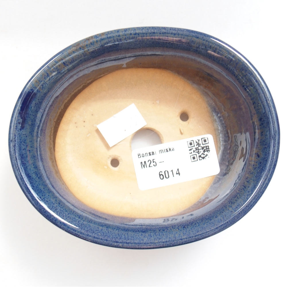 Bonsaischale aus Keramik 15,5 x 12 x 6 cm, Farbe blau