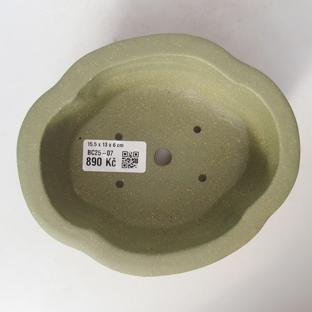 Bonsaischale aus Keramik 15,5 x 13 x 6 cm, grün