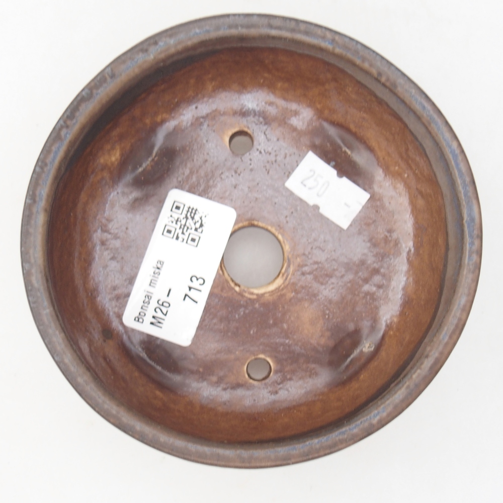 Bonsaischale aus Keramik 11 x 11 x 4,5 cm, Farbe blau