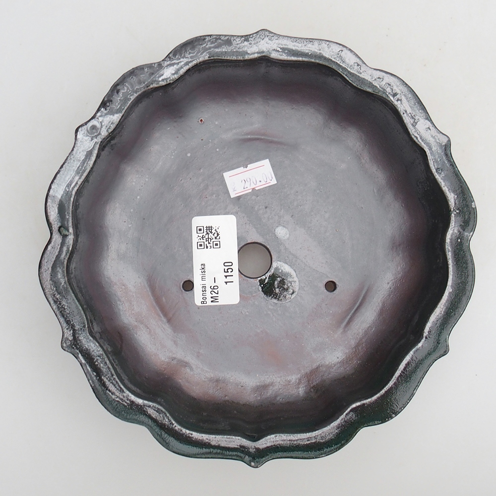 Bonsaischale aus Keramik 18 x 18 x 4,5 cm, grün