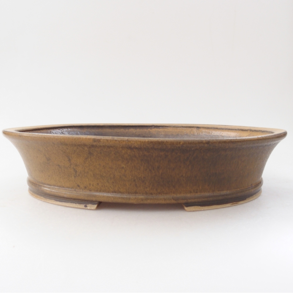 Bonsaischale aus Keramik 27 x 24 x 6 cm, braun