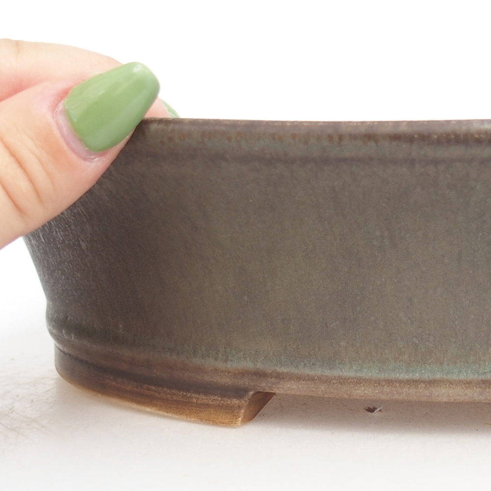 Bonsaischale aus Keramik 28 x 25 x 6,5 cm, grün