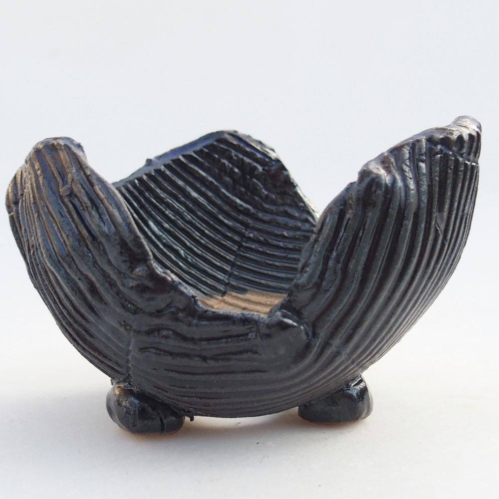 Keramikschale 10,5 x 9,5 x 6,5 cm , Farbe blau