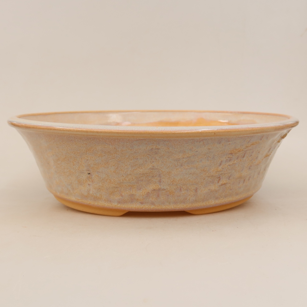 Keramik-Bonsai-Schale 29,5 x 29,5 x 8 cm, Farbe: Beige