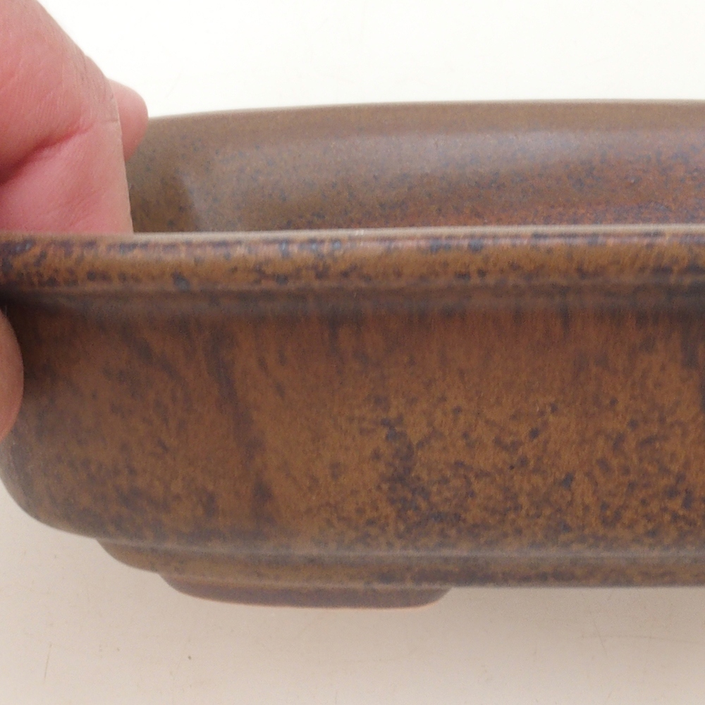 Bonsai-Schale H02 - 19 x 13 x 5 cm - braun