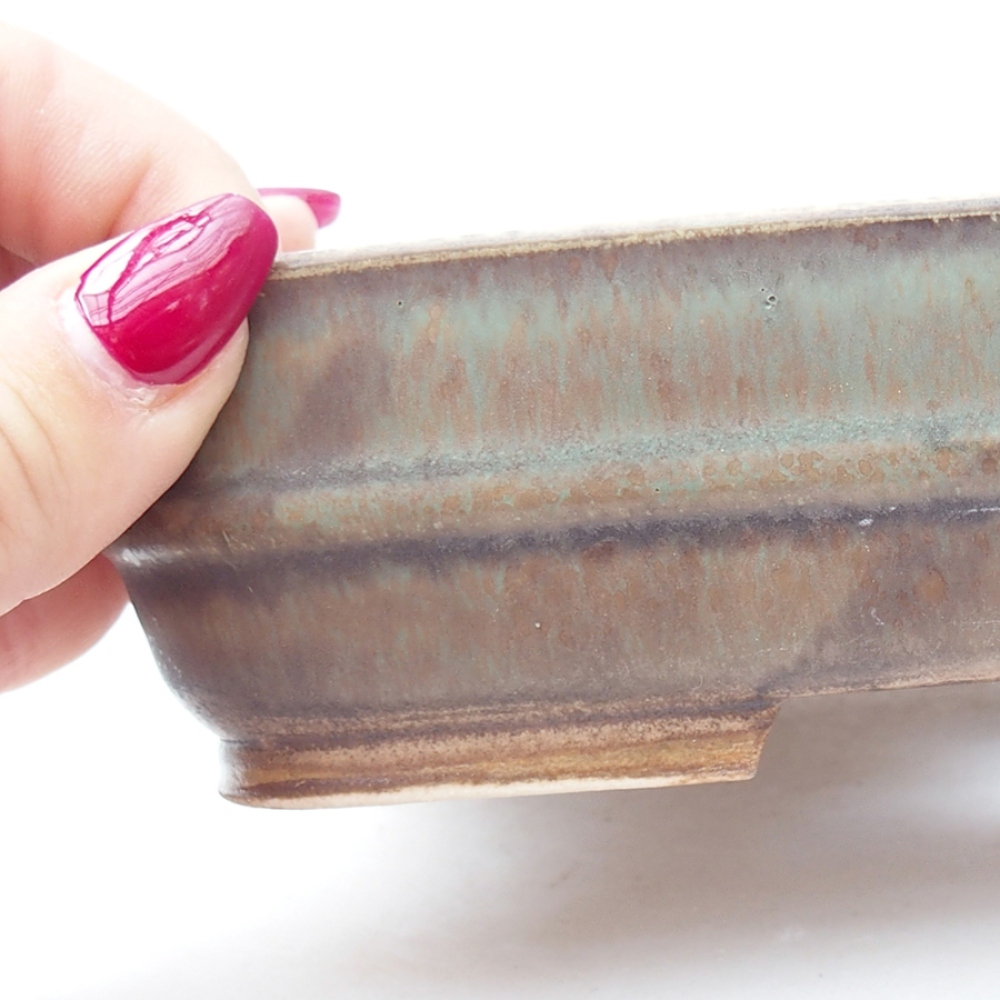 Bonsaischale aus Keramik 17,5 x 14 x 4,5 cm, grün