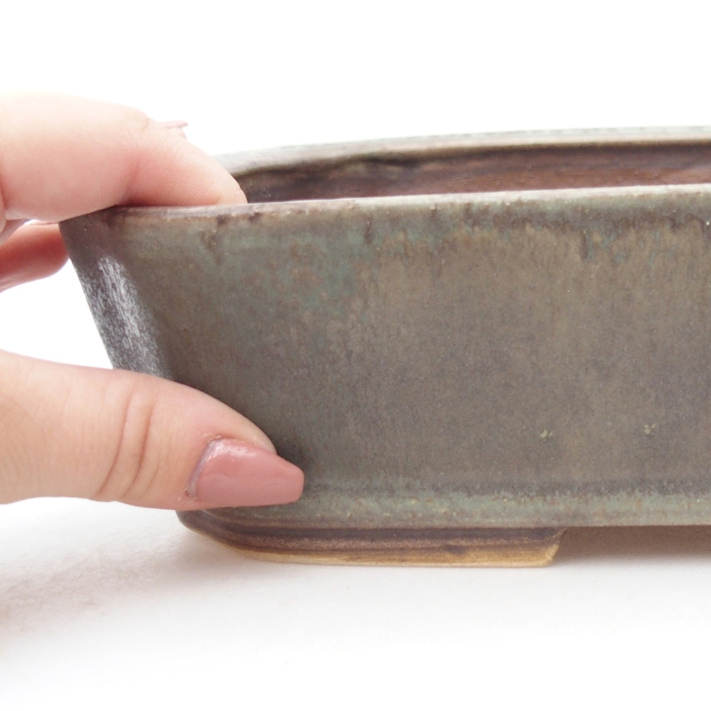 Bonsaischale aus Keramik 25 x 21,5 x 6,5 cm, grün