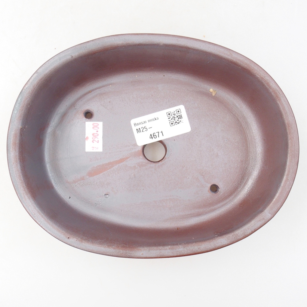 Bonsaischale aus Keramik 18,5 x 14,5 x 5 cm, metallfarben