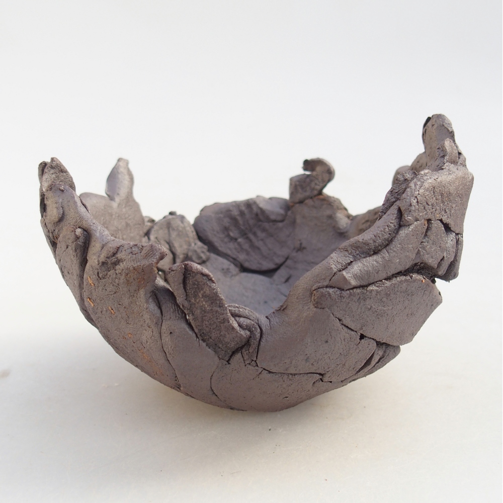 Keramikschale 10,5 x 10 x 7,5 cm , Metallic-Farbe