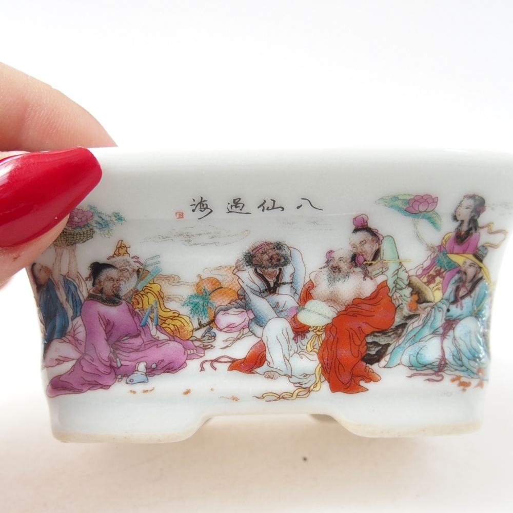 Mini-Bonsaischale 10 x 7,5 x 4 cm, Farbe weiß