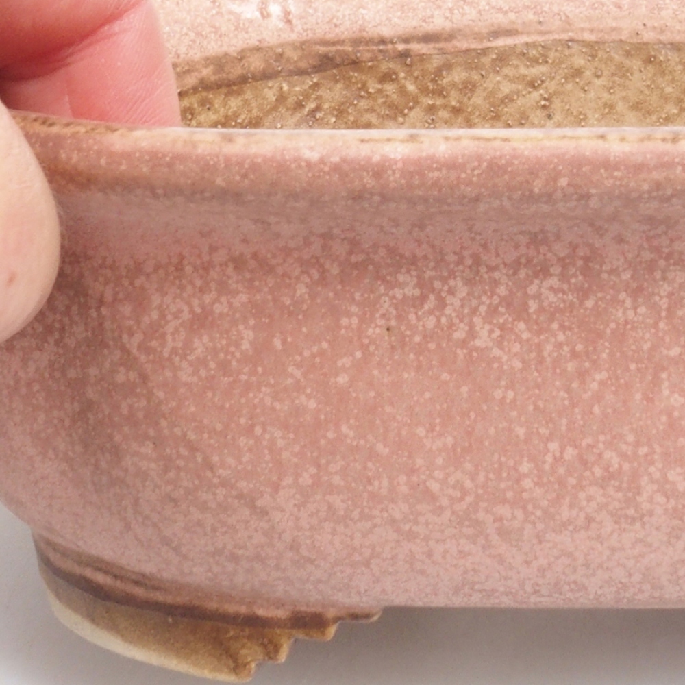 Bonsaischale aus Keramik 10 x 8,5 x 4 cm, braun