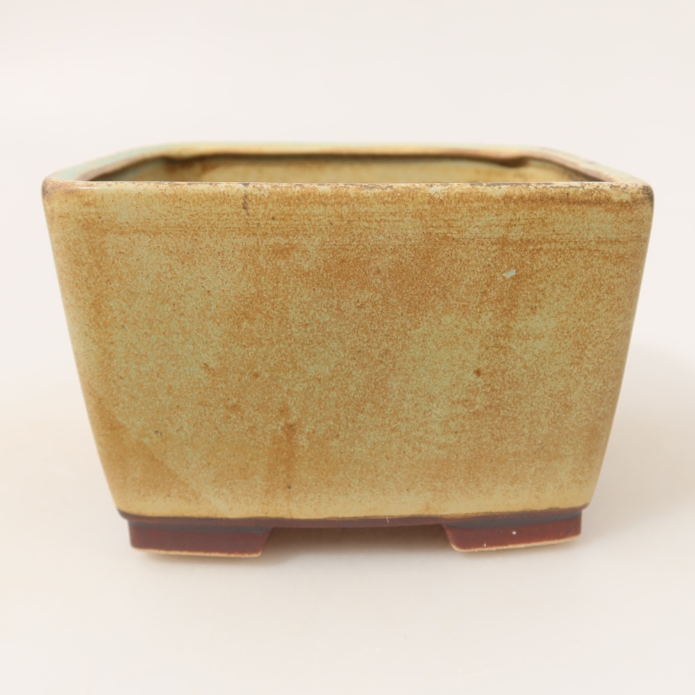 Bonsaischale aus Keramik 13 x 13 x 8 cm, grün