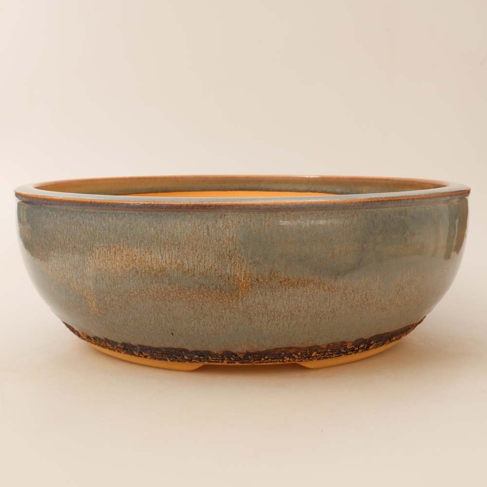 Keramik-Bonsai-Schale 28 x 28 x 9 cm, Farbe: Grau