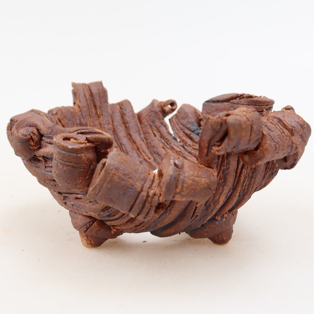 Keramikschale  11 x 8,5 x 5 cm, Farbe: braun