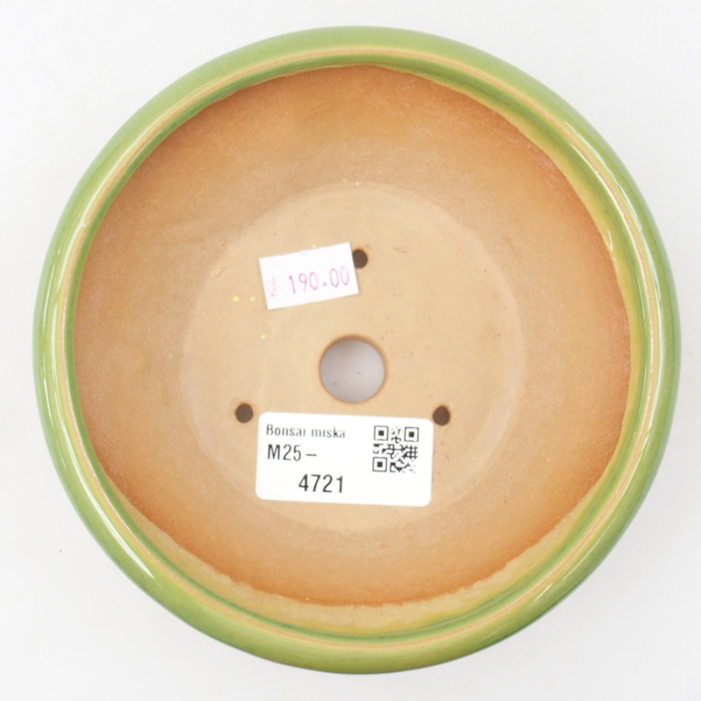 Bonsaischale aus Keramik 13,5 x 13,5 x 5 cm, grün