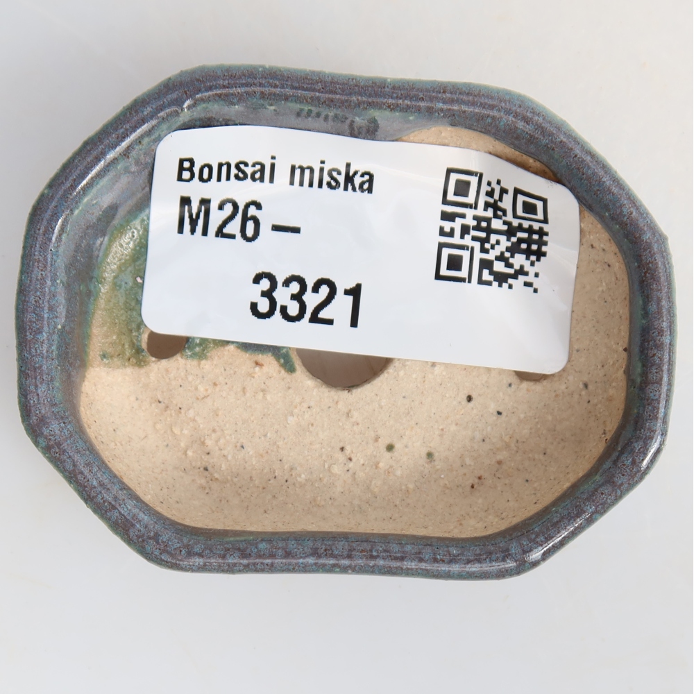 Keramik-Bonsai-Schale, 5,5 x 4,5 x 2 cm, Farbe: Grau