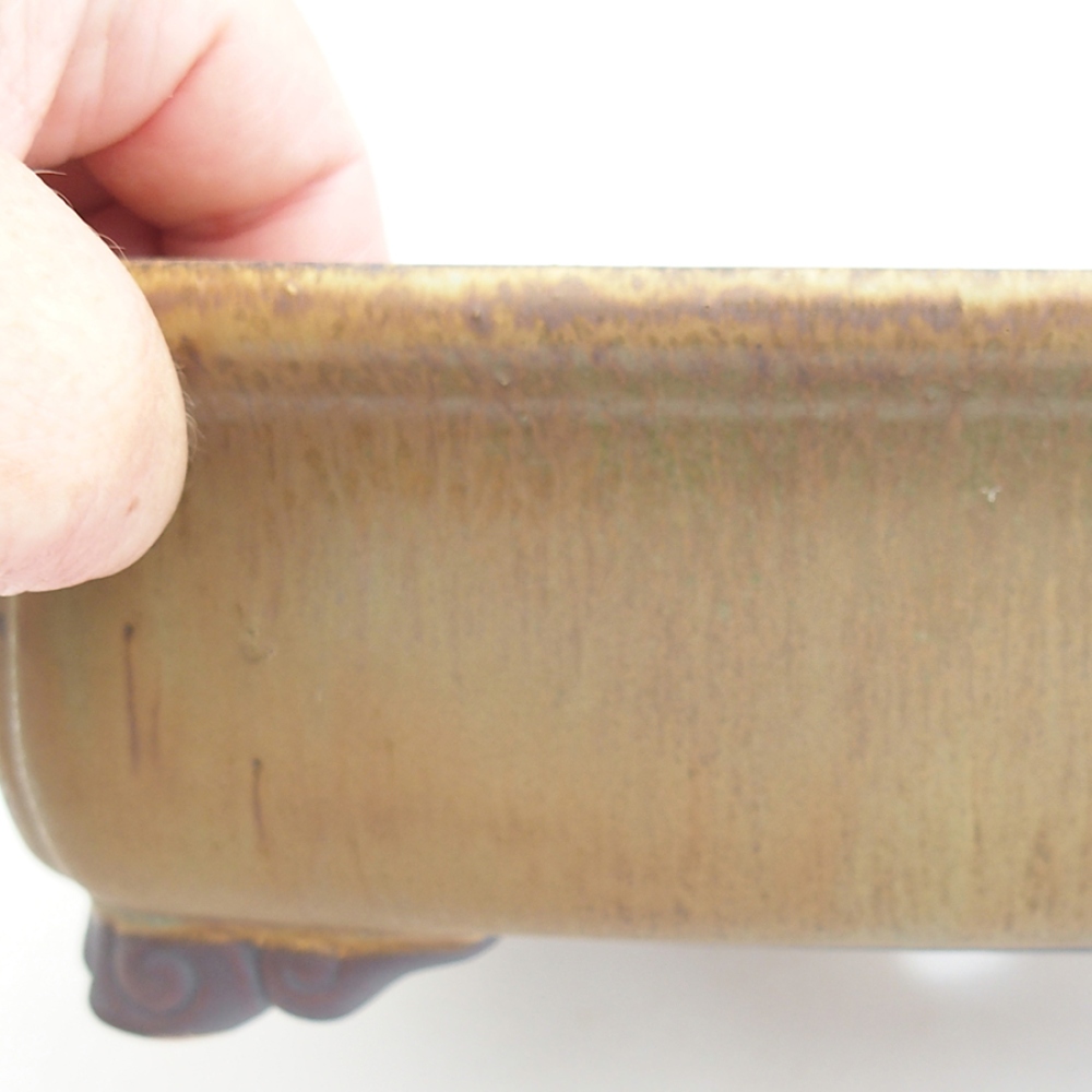 Bonsaischale aus Keramik 24,5 x 19 x 7 cm, grün