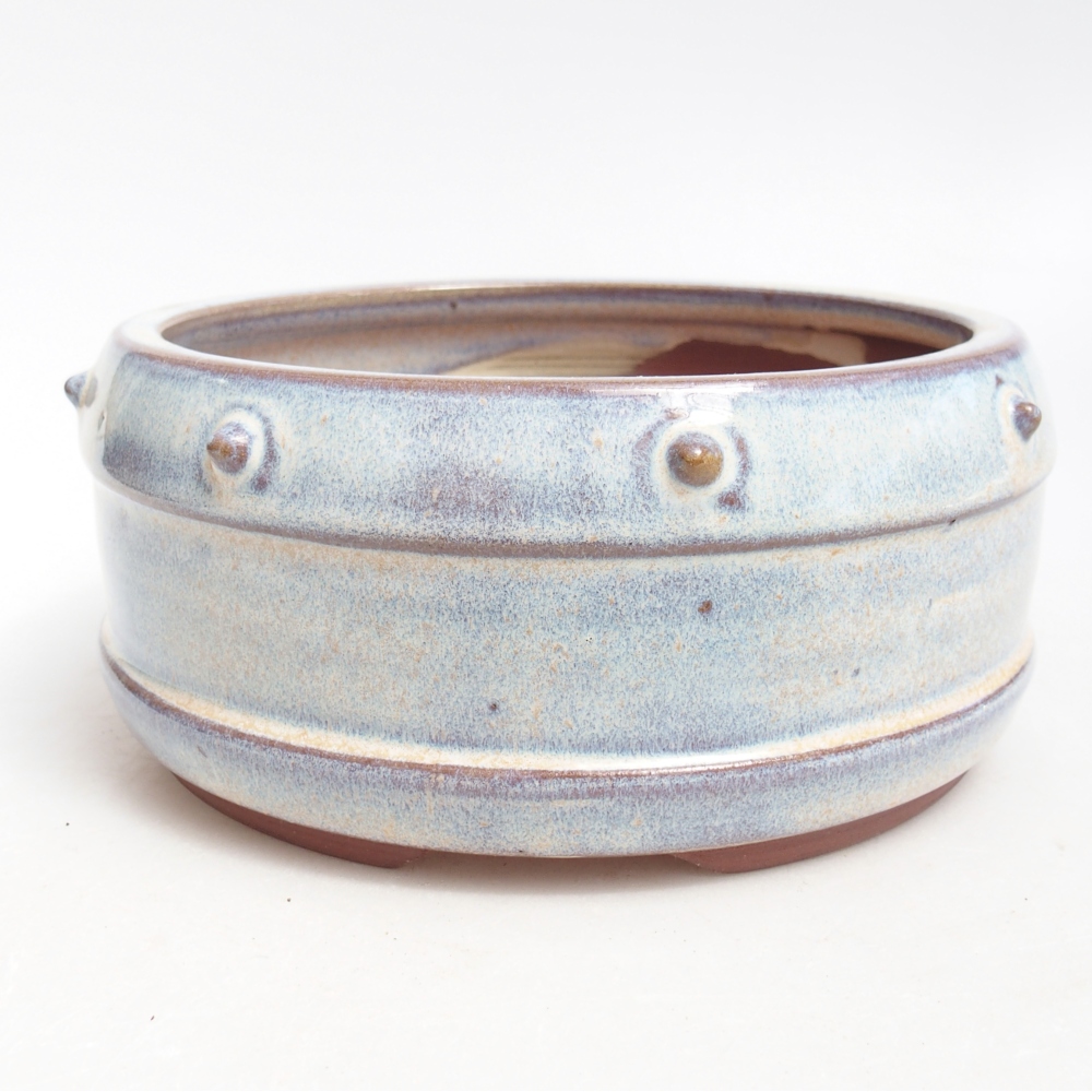 Bonsaischale aus Keramik 16 x 16 x 7,5 cm, Farbe blau