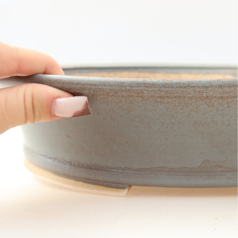Keramik-Bonsai-Schale 31 x 28,5 x 7 cm, Farbe: Blau