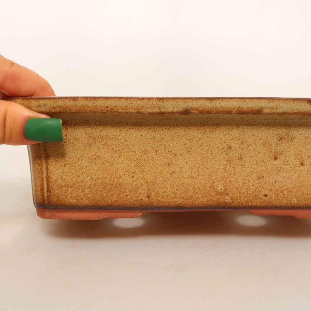 Keramikschale  20 x 15,5 x 6 cm, Farbe: braun