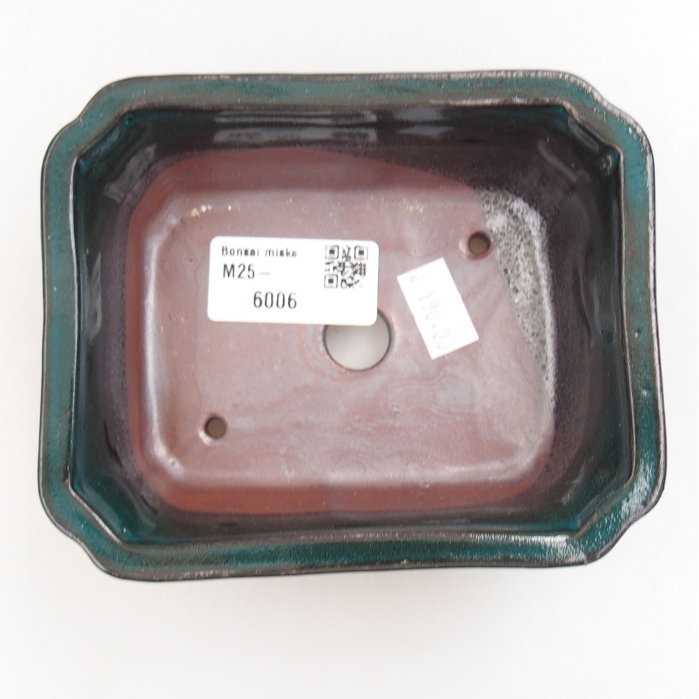 Bonsaischale aus Keramik 15,5 x 12 x 6 cm, Farbe blau