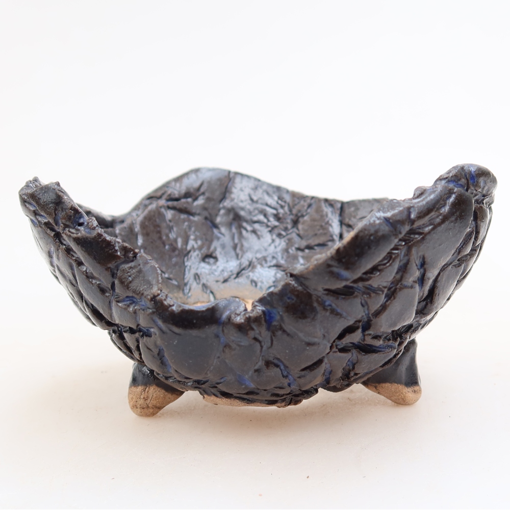 Keramikschale  9,5 x 9,5 x 5 cm, Farbe: Schwarzblau