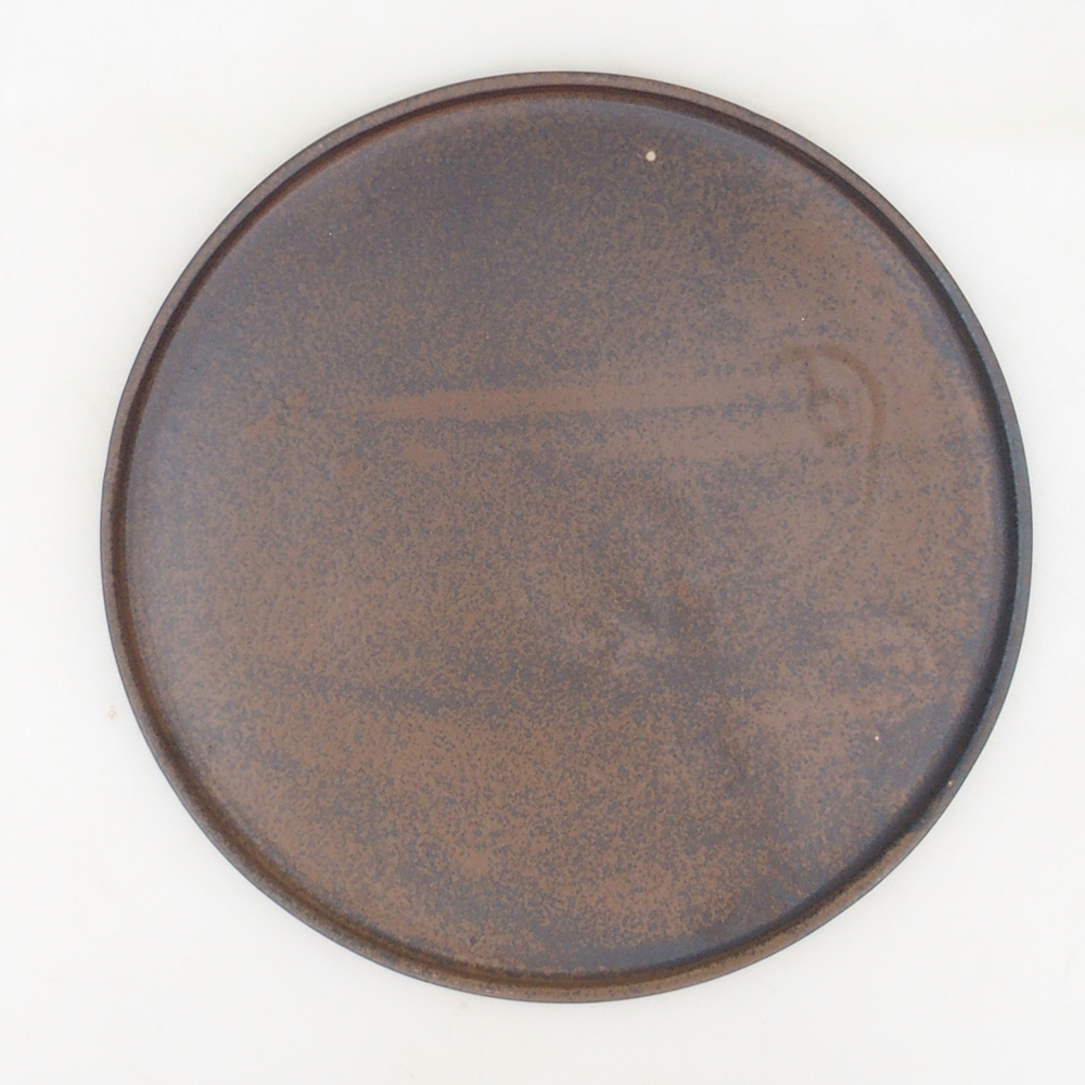 Runde Bonsai-Konsole D7-M - 24,5 x 24,5 x 1 cm - braun