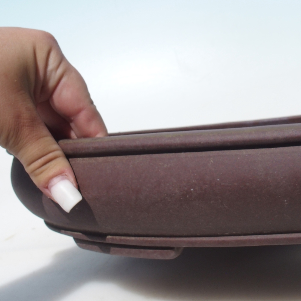 Bonsaischale 41 x 33 x 6,5 cm - braun