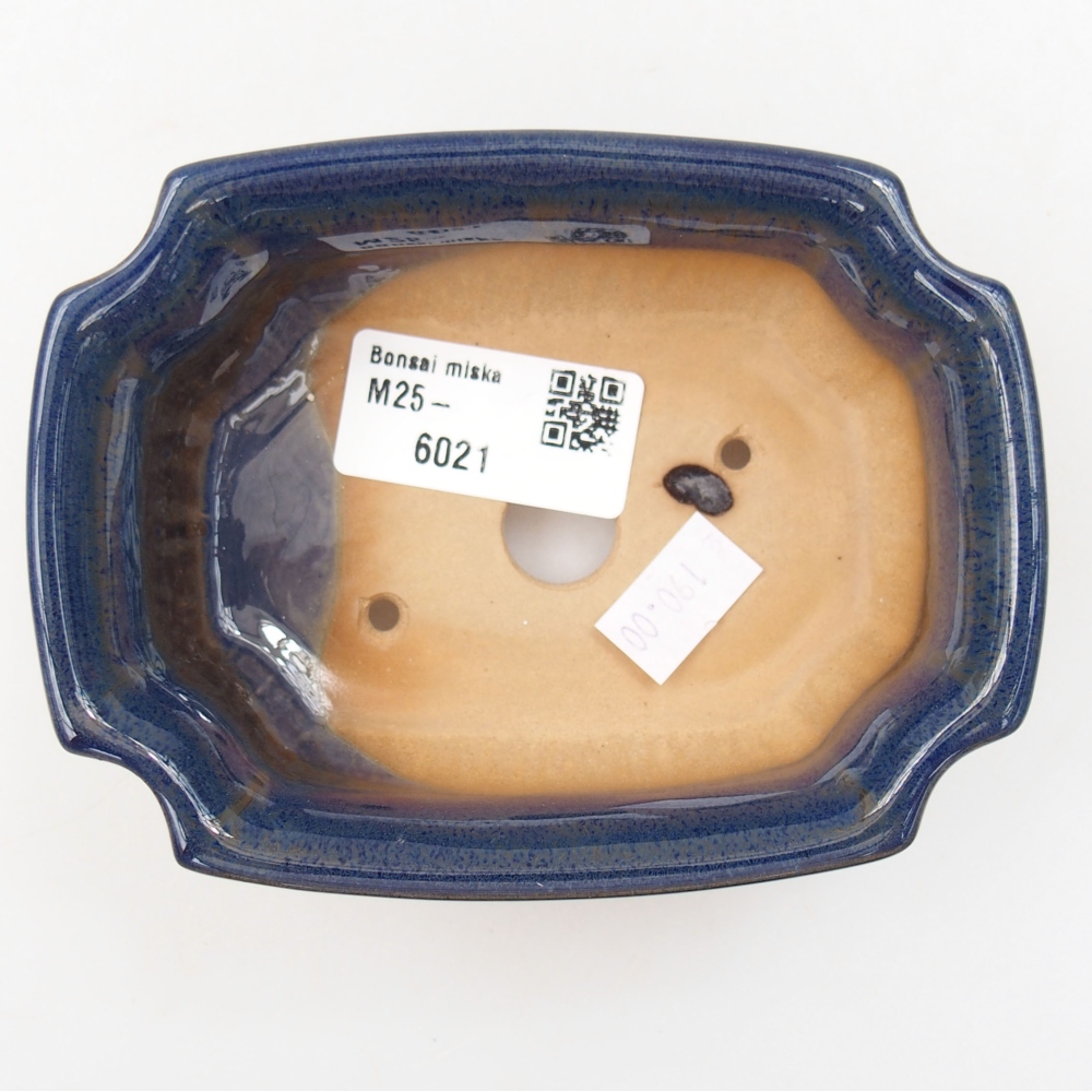 Bonsaischale aus Keramik 15,5 x 12 x 6 cm, Farbe blau