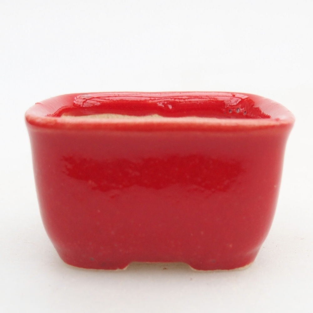 Mini-Bonsaischale 4 x 3,5 x 2,5 cm, Farbe rot