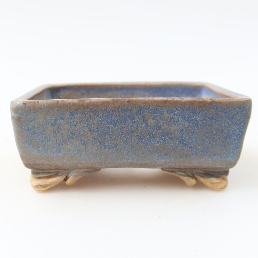 Keramik-Bonsai-Schale 10 x 8 x 4 cm, Farbe: Blau