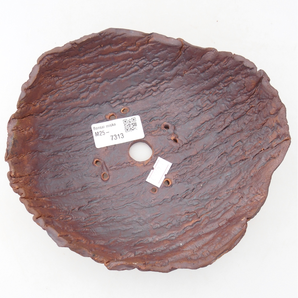 Keramikschale 19,5 x 18 x 6,5 cm , Farbe braun