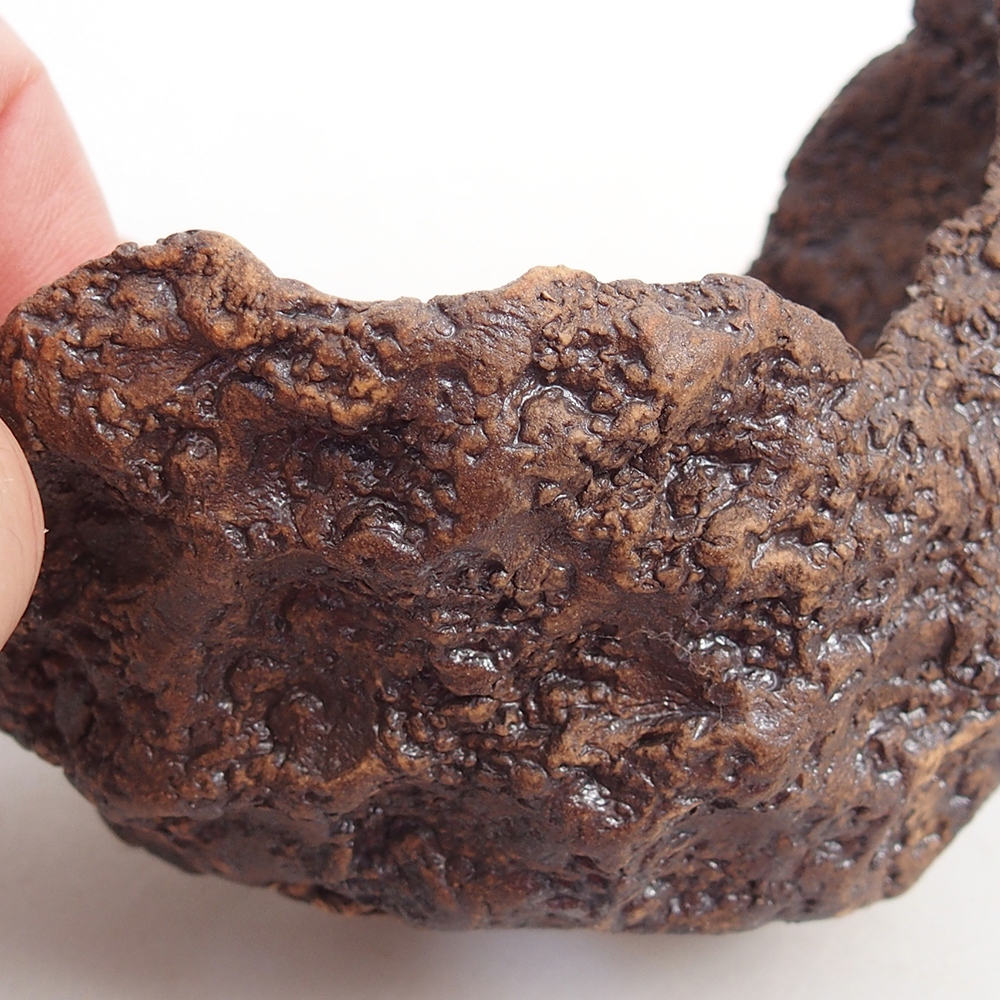 Keramikschale 10 x 8 x 9,5 cm , Farbe braun