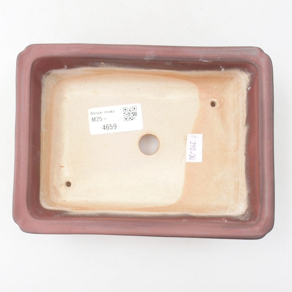 Bonsaischale aus Keramik 17,5 x 13 x 4 cm, rosa