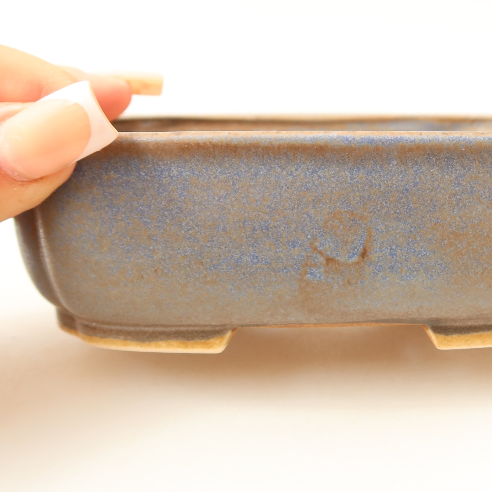 Keramik-Bonsai-Schale 14 x 12 x 4 cm, Farbe: Blau
