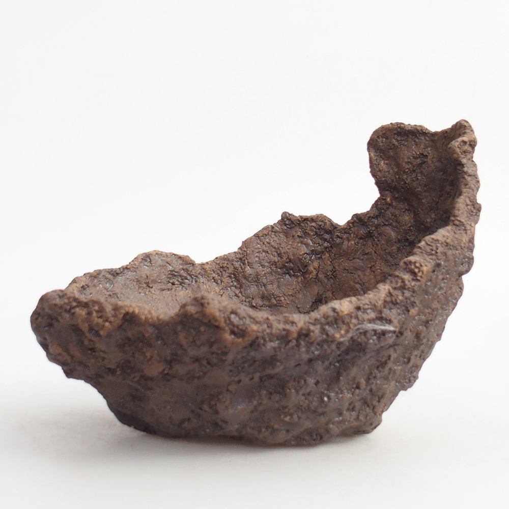 Keramikschale 19 x 16 x 16 cm , Farbe braun