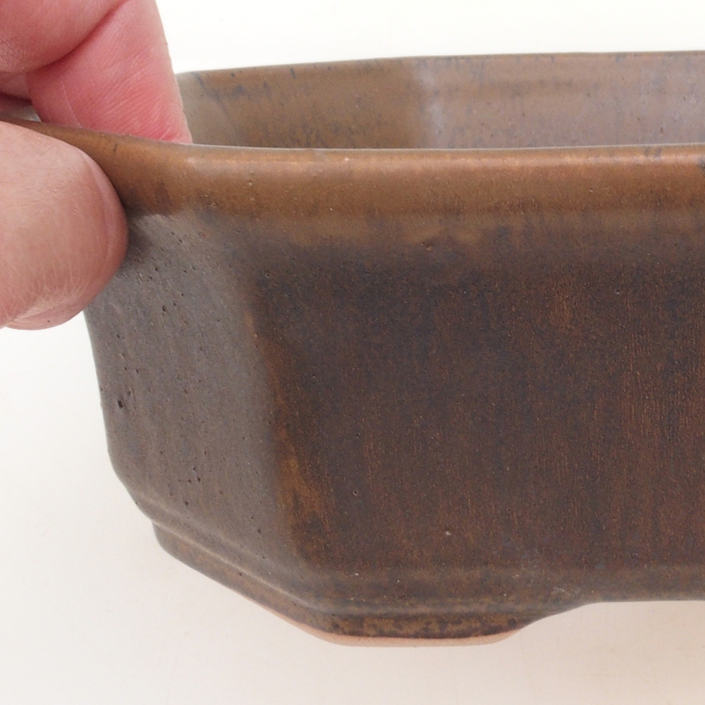 Bonsaischale H14 - 17,5 x 17,5 x 6 - braun