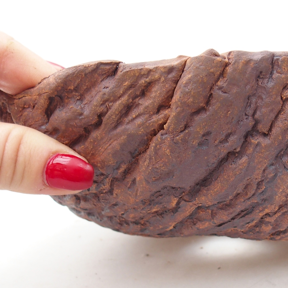 Keramikschale 18,5 x 18,5 x 8 cm , Farbe braun