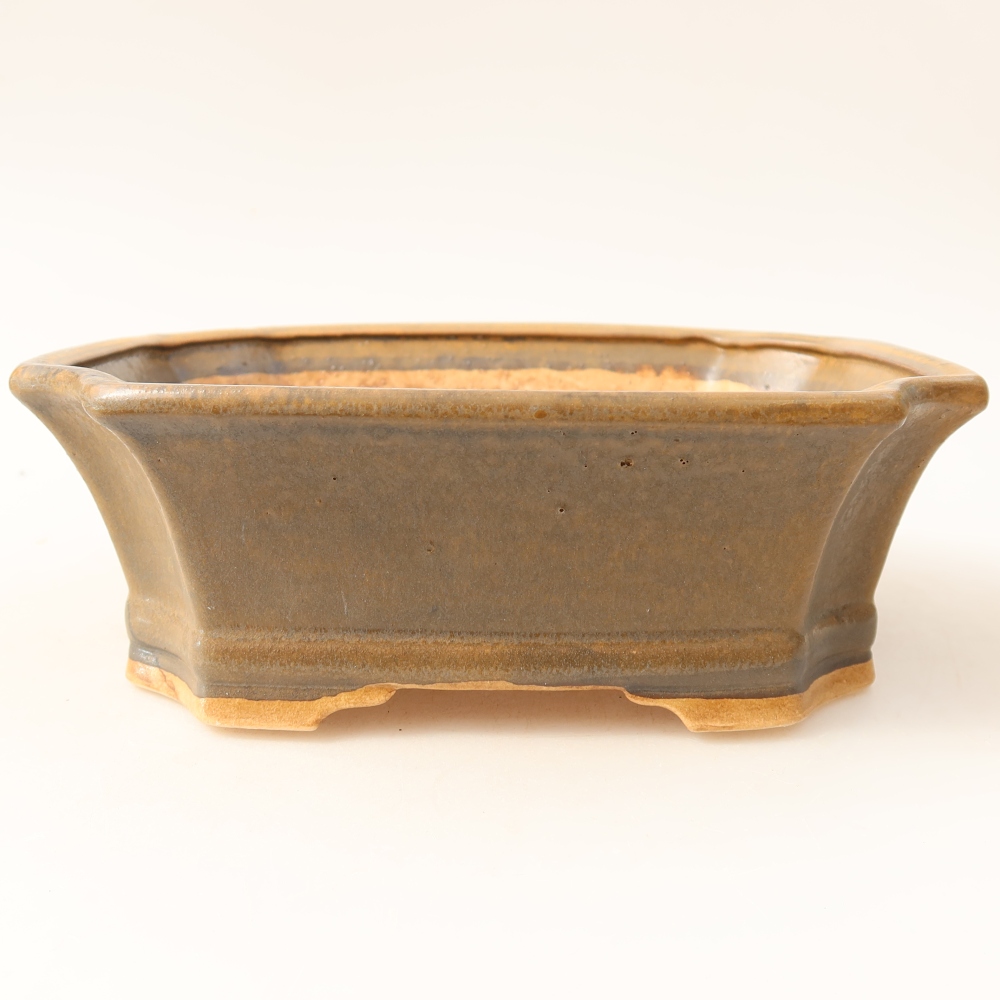 Keramik-Bonsai-Schale 18 x 15,5 x 6 cm, Farbe: braun