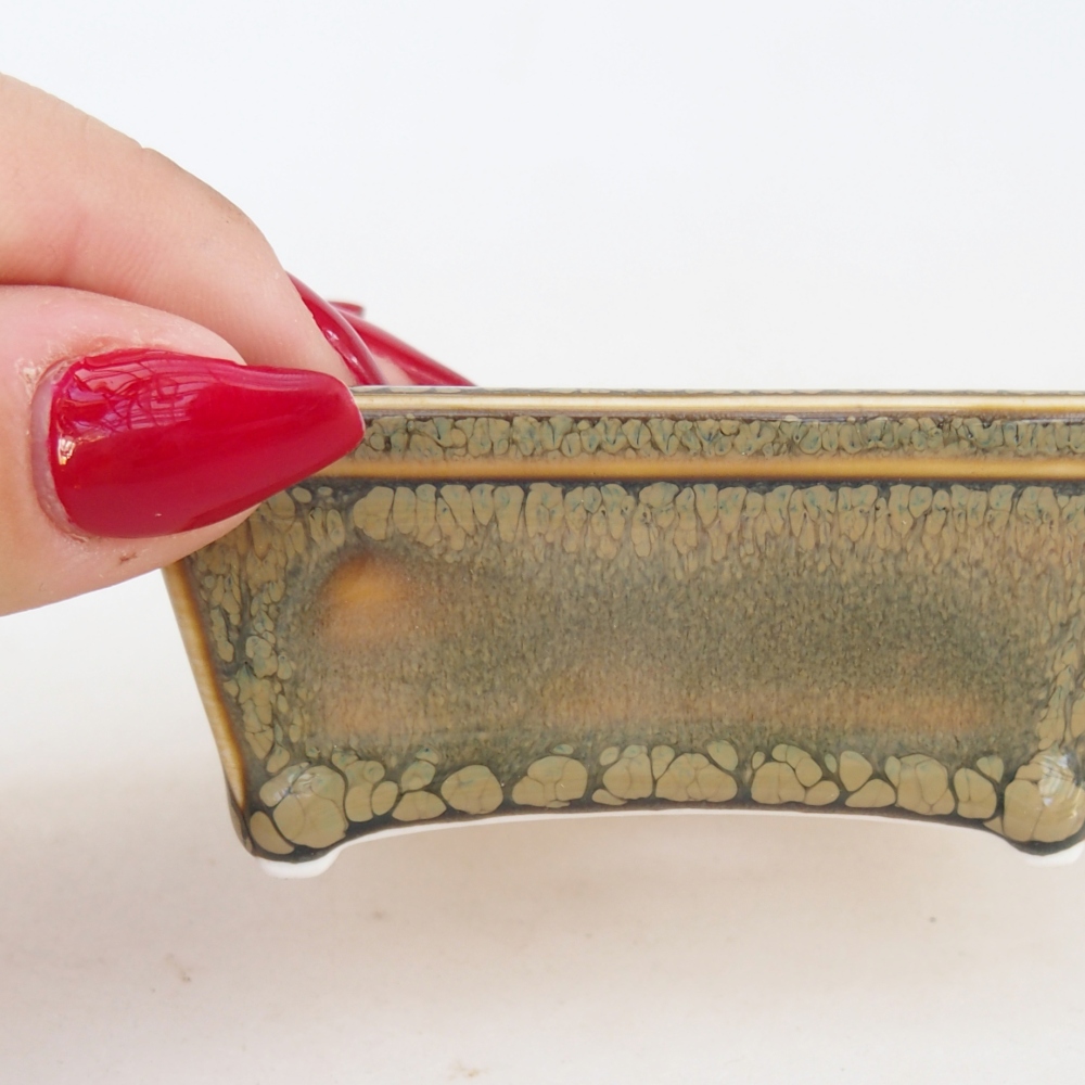 Mini-Bonsaischale 7,5 x 6 x 3 cm, grün