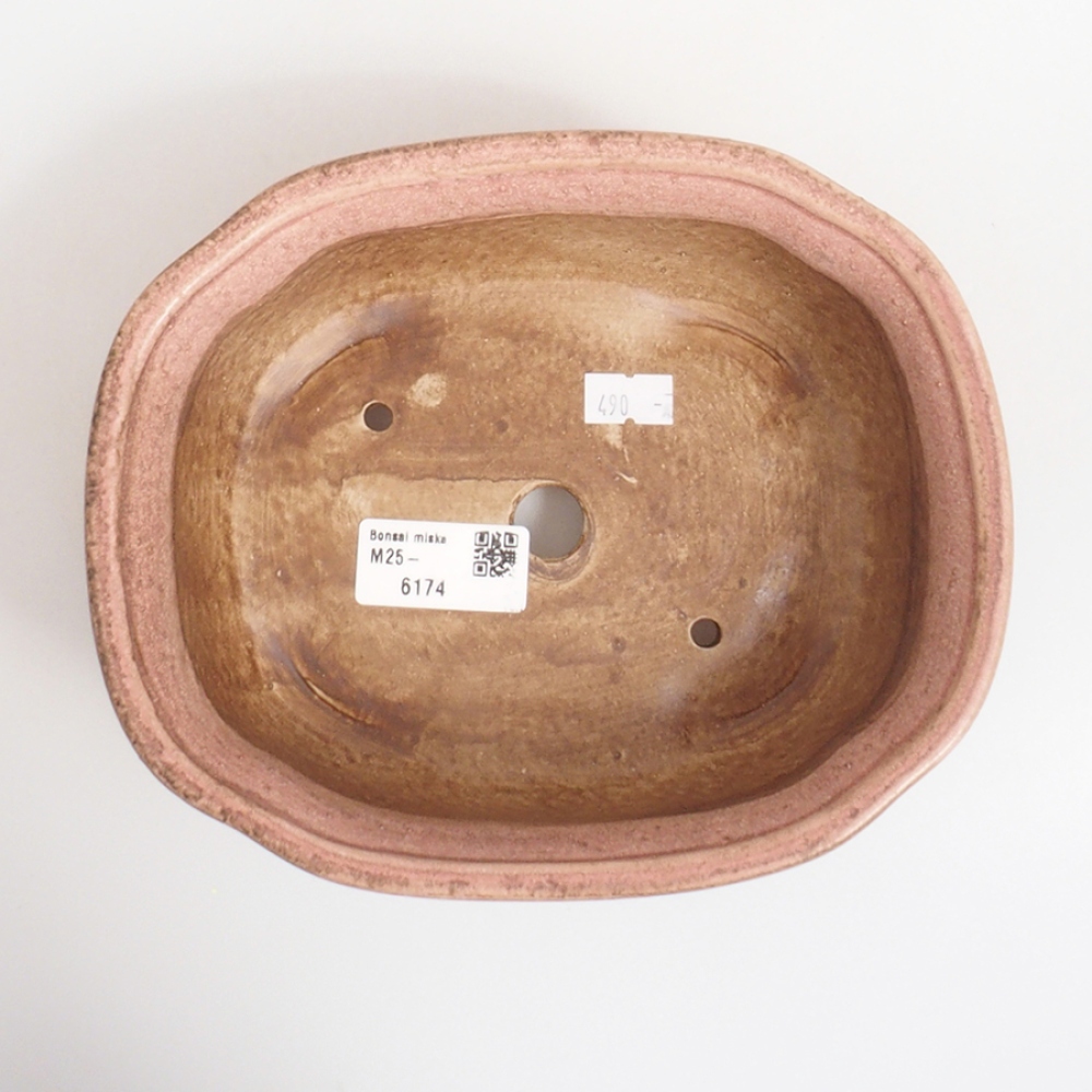 Bonsaischale aus Keramik 10 x 8,5 x 4 cm, braun