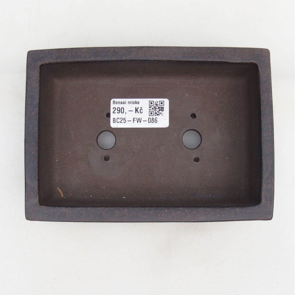 Bonsaischale aus Keramik 15,5 x 11 x 4,5 cm, bräunlich ocker