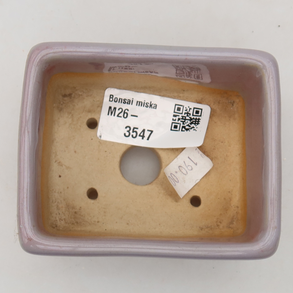 Keramik-Bonsai-Schale 8,5 x 7 x 4 cm, Farbe: Violett