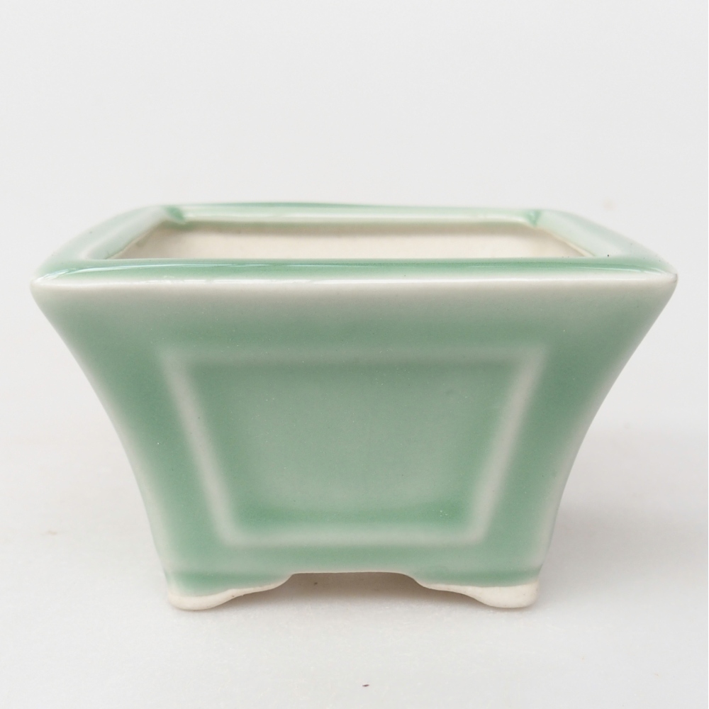 Bonsaischale aus Keramik 8,5 x 8,5 x 5 cm, grün