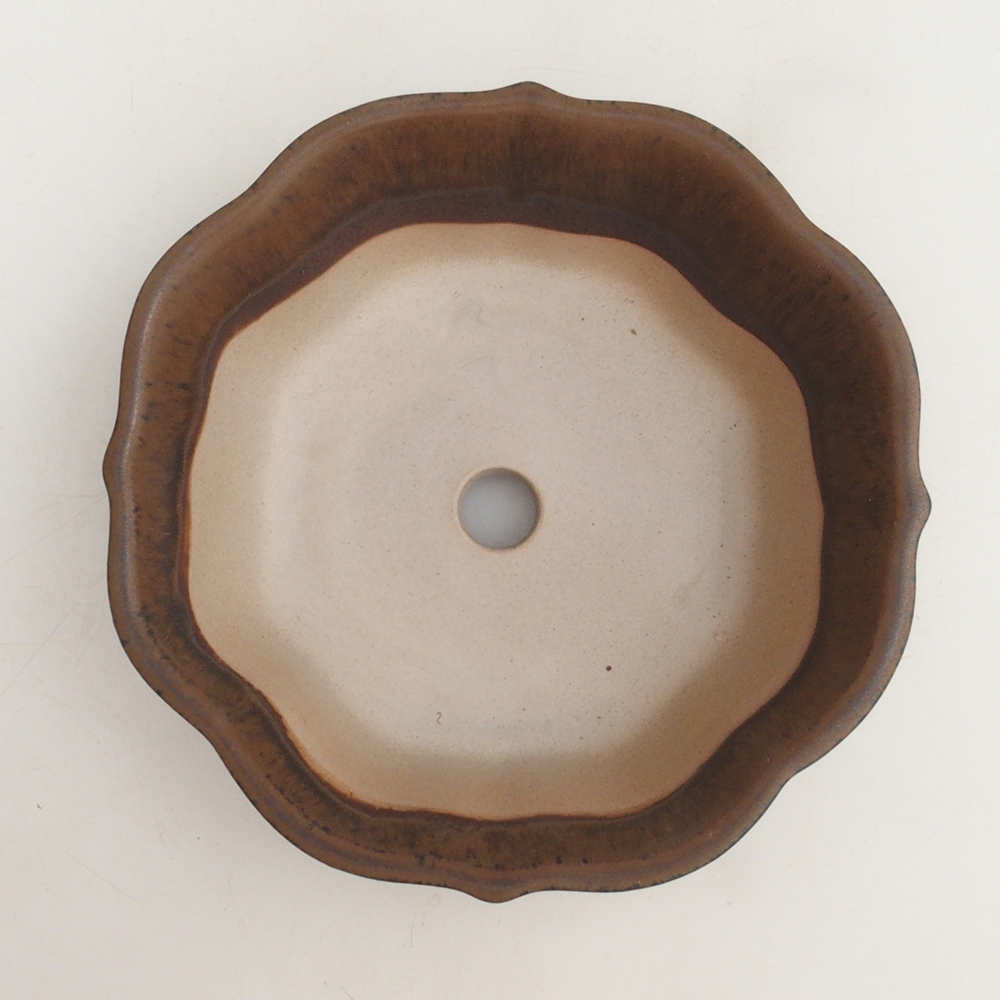 Bonsaischale H06 - 14,5 x 14,5 x 5 cm - braun